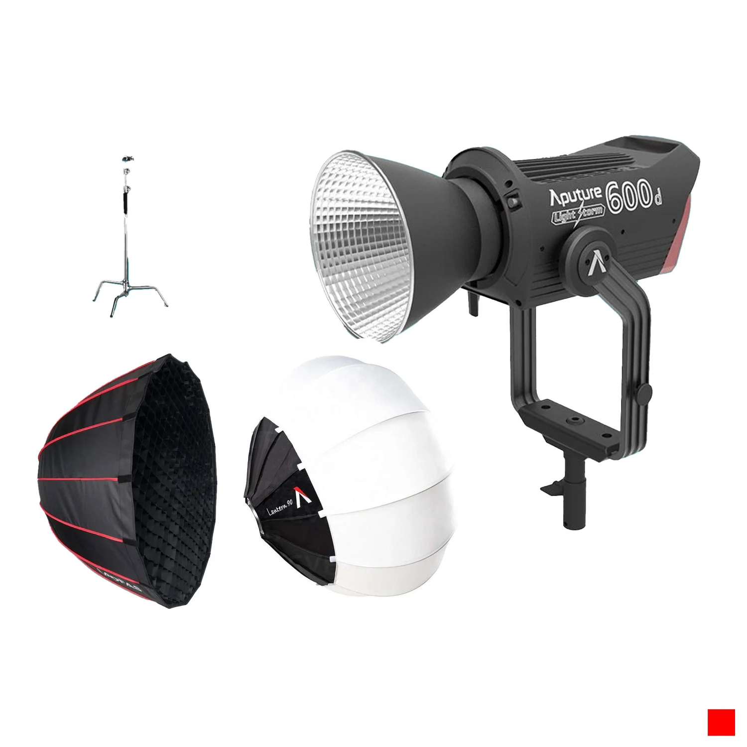 Aputure 600D with Softbox or Lantern and C Stand