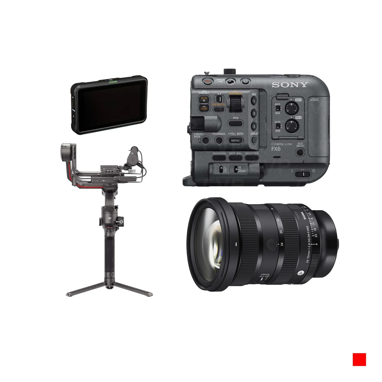 FX6 Gimbal Package [RS3 Pro and Sigma 24-70mm f2.8 with Monitor]